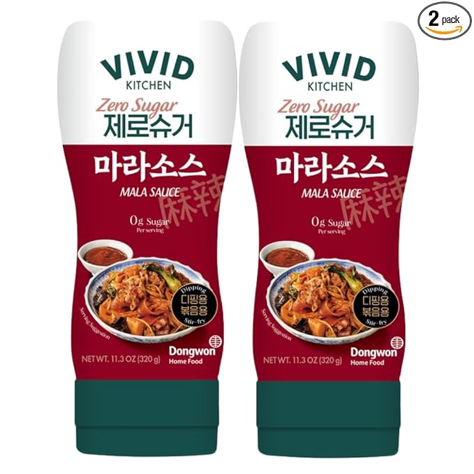 VIVID KITCHEN Mala Sauce | No Preservatives | Versatile, Easy-to-Squeeze | Sugar Free (2 Pack) (Mala Sauce (Low Calorie & Zero Sugar))