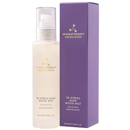 Aromatherapy Associates De-Stress Mind Mood Mist, 100ml, Calming Aromatherapy Spray, Body, Room & Pillow Spray with Camomile, Frankincense & Ashwagandha, Alcohol-Free Essential Oil Mist for Relaxation