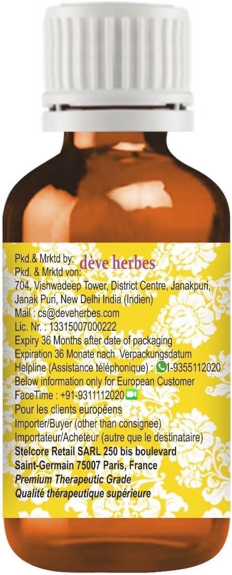 Deve Herbes Marula Oil (Sclerocarya birrea) | Cold Pressed | Pure | Natural | Undiluted | For Diluting Essential oils | For Skin & Massage | Non-Sticky| Lightweight| Men & Women | 15ml (0.50 oz)