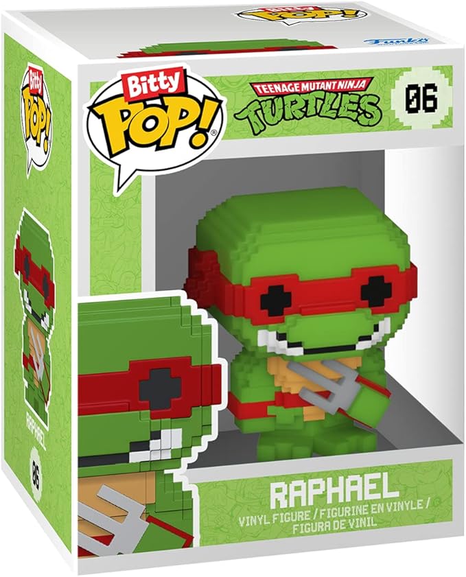 Funko Bitty POP! Teenage Mutant Ninja Turtles (TMNT) - Shredder, 4-Pack - 8-Bit Raphael, 8-Bit Donatello, 8-Bit Leonardo and A Surprise Mystery Mini Figure - 0.9 Inch (2.2 Cm) Collectable - Gift Idea