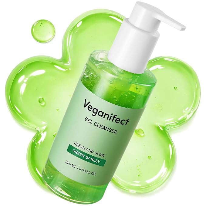 VEGANIFECT LHA Gel to Foam Cleanser, Low pH Gentle Daily Face Wash, Mild Pore Care & Hydrating Cleanser for Smooth, Balanced Skin, Korean Skincare 205ml/6.93 fl oz