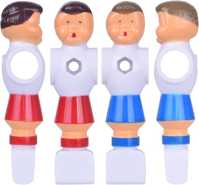 4Pcs Rod Foosball Soccer Table Football Men Player Replacement Parts(Red+Blue)