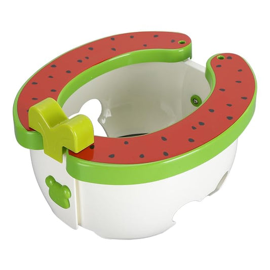 Yinhing Toddler Potty Training Toilet 2 in Foldable Portable Travel for Kids Green Compact Design Easy to Non Slip Base (Green)