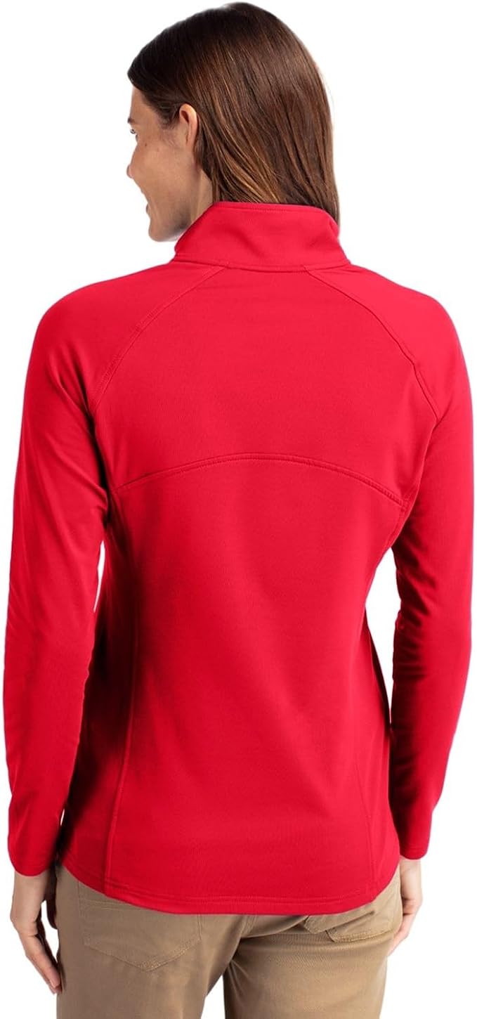 Cutter & Buck Womens Long Sleeve Adapt Eco Knit Half Zip Pullover