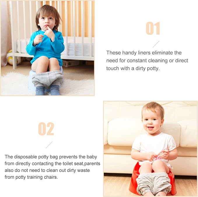 100pcs Toddler Potty Bags Disposable Portable Poop Pouch for Boys and Girls Car Outdoor Use