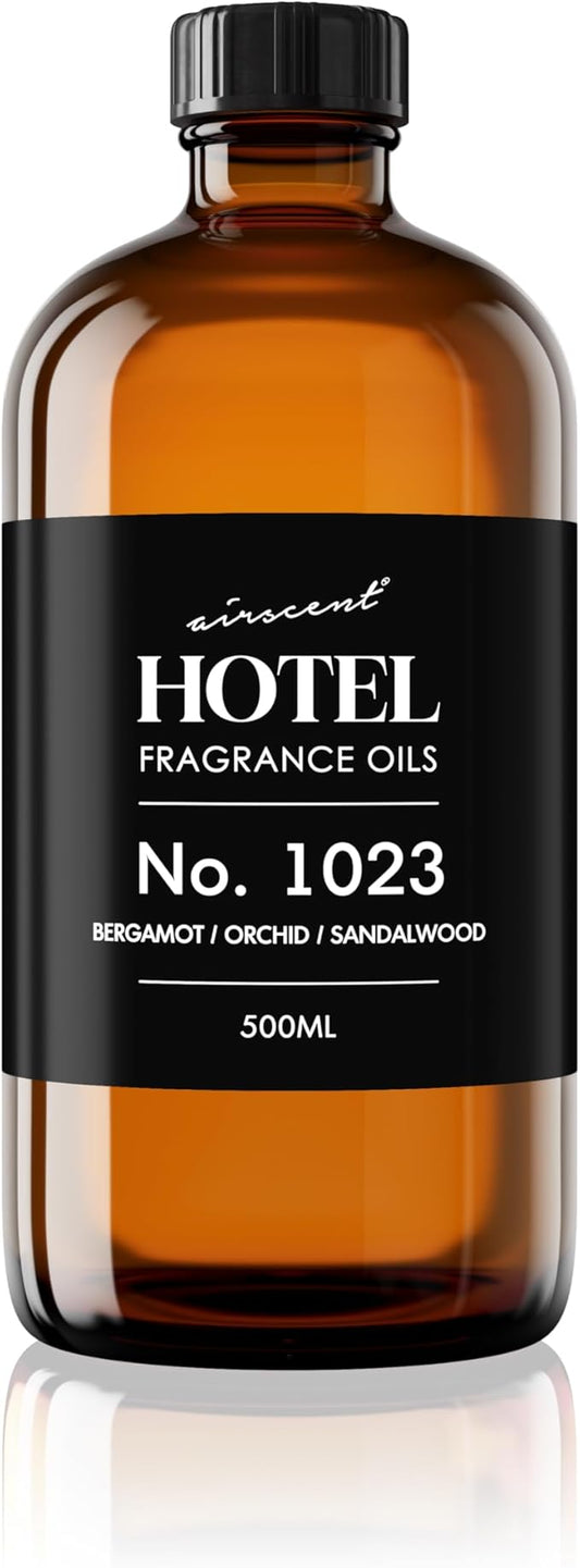 AirScent Hotel Diffuser Oil No. 1023 - Baccarat Hotel Inspired - 500 mL | Bergamot Orchid Sandalwood - Fragrance Oil for Ultrasonic and Waterless Diffusers and Crafting - 16.9 fl oz Bottle