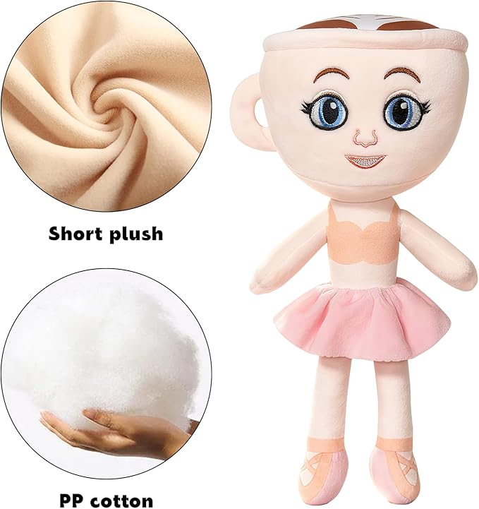 Italian Brainrot Plush Toy 10 Inches Ballerina Cappuccina Plush Soft Stuffed Meme Dolls for Collectors, Aesthetic Décor & Funny Gift Ideas (Ballerina Cappuccina)