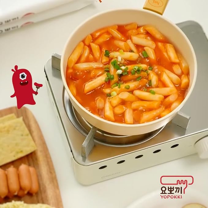 Yopokki Instant Tteokbokki Rice Cakes Korean, Topokki Pack - Great with Cheese and Ramen Noodles, Korean Snacks for College Dorm, Korean Food Meal Kit, Pack of 2 (Cheese, 2 Packs)