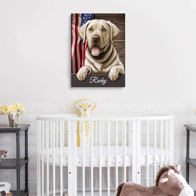 Custom Wooden Jigsaw Puzzles with Your Dog's Name on Labrador Retriever Art Print - 300 500 1000PCS Puzzles Game and Home Wall Decor
