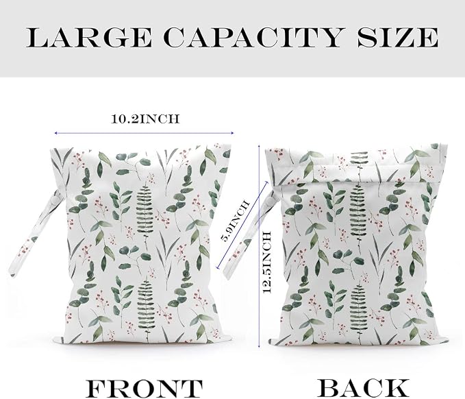 2 Pcs Wet Bag, Wet Dry Bag, Wet Bag for Swimsuit, Travel, Beach, Pool, Diapers, Dirty Yoga Gym Clothes, Toiletries, Makeup Bag, Cheetah Leopard Print Leopard Lover Gift for Birthday.