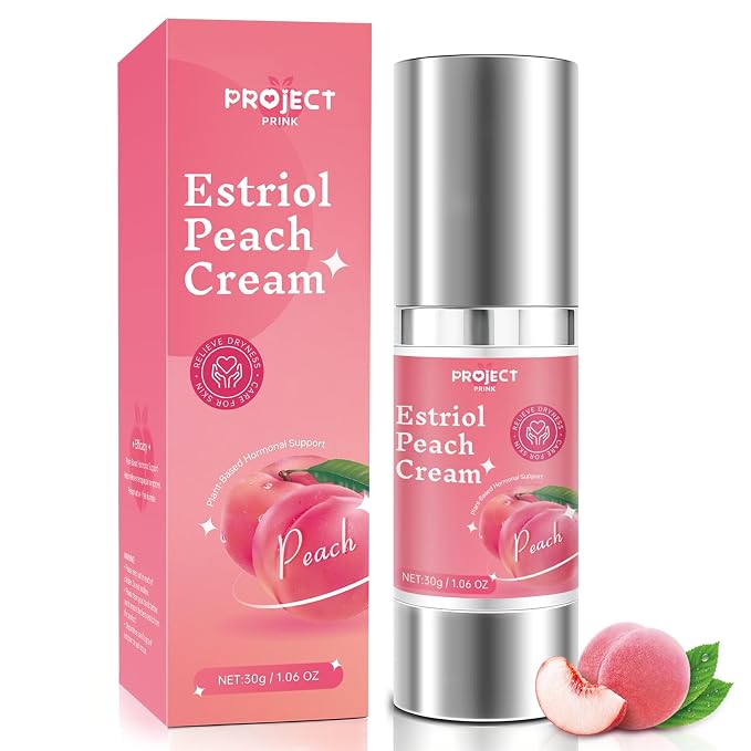Silky Peach Cream for Women, Vaginal Estrogen Cream for Women | Relief Menopause Vaginal Dryness & Vaginal Itching (1 fl.oz)