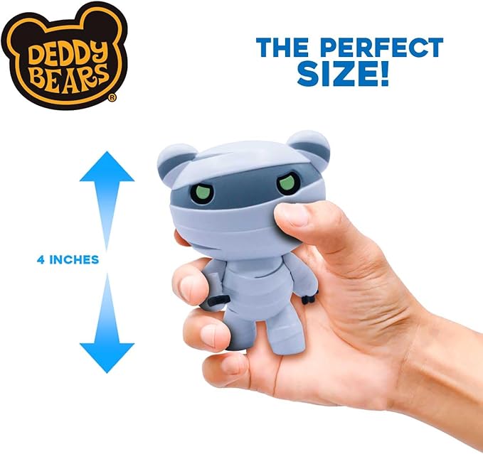 Just Toys LLC Deddy Bears Series 1 Bundle – 4" Buildable & Customizable Action Figure