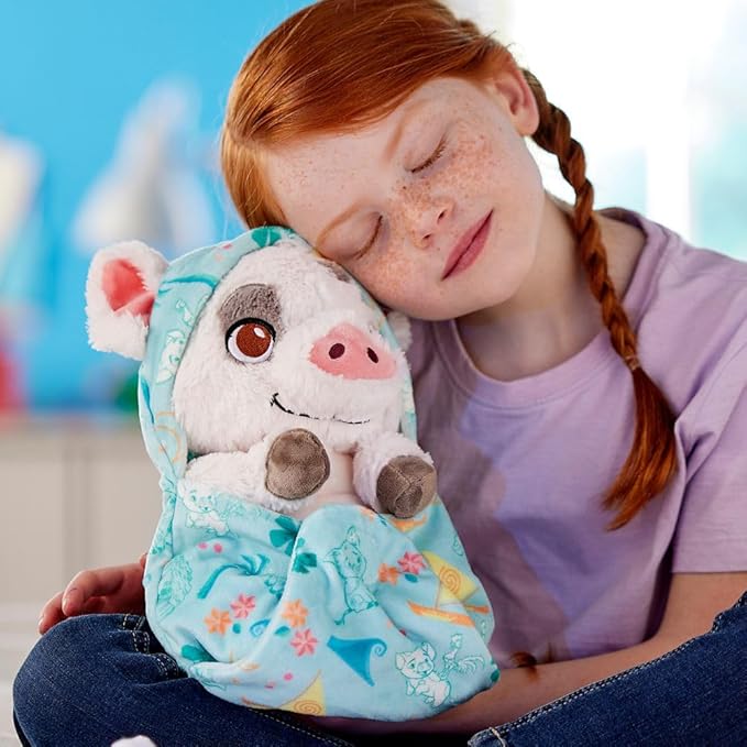 Disney Store Official Babies Collection: Pua Plush in Swaddle with Detailed Plush Features - Official Soft_Toy - Stuffed Animals for Babies - Perfect for Fans & Kids