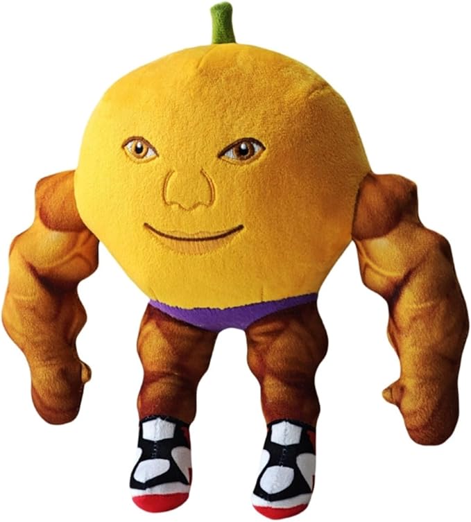 Italian Brainrot Plush Toy, 9.84 inch U Din Din Dun Ma Plushies, Italian Brainrot Stuffed Animal, Funny Meme Orange Monster Figure Doll for Adults Kids Boys Girls