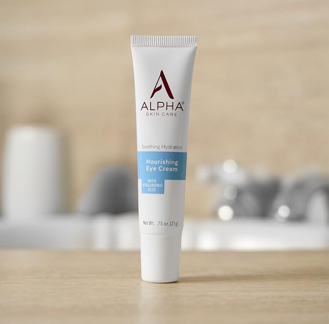 Alpha Skin Care Nourishing Eye Cream with Hyaluronic Acid | Anti-Aging Formula | Soothing Hydration | Reduces the Appearance of Lines & Wrinkles | For All Skin Types | 0.75 Oz