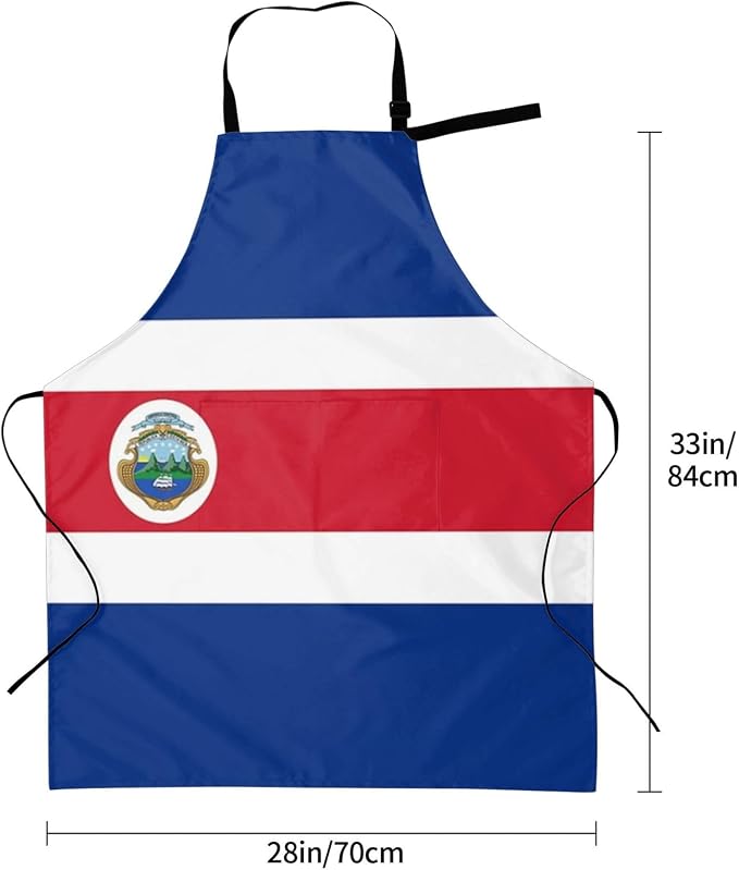 Cute Flag Kitchen Cooking Aprons for Women Men Adjustable Patriotic Flag Apron with 2 Pockets for Home Kitchen Garden