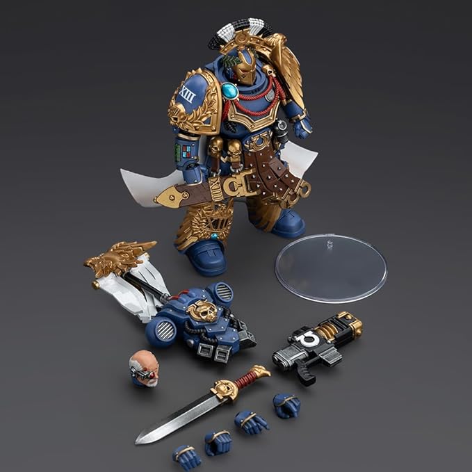 JOYTOY Warhammer The Horus Heresy 1/18 Action Figure Ultramarines Legion Praetor with Power Sword and Volkite Serpenta Collection Model Birthday Gift JT00126