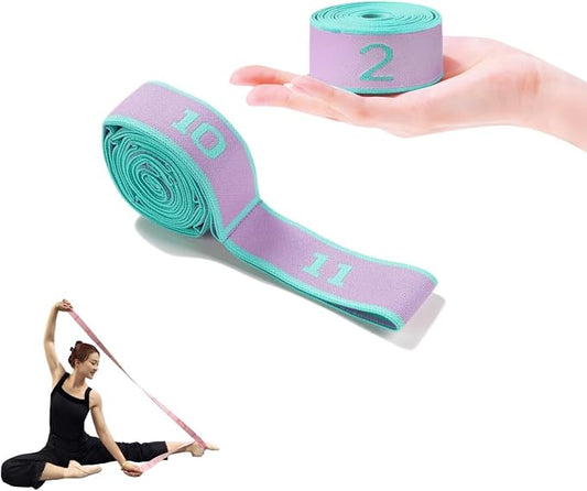 Multi-Loop Stretch Band - Yoga, Pilates, Ballet, and Physical Therapy Stretching Strap for Flexibility, Leg Stretching, and Exercise - Durable Stretching Equipment