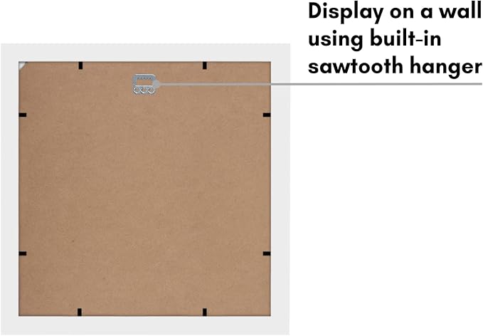 Americanflat 12x12 Picture Frame with Shatter-Resistant Glass - Use as 8x8 Frame with Mat or Display 12x12 Photo Without Mat - Signature Collection - Square Frames for Wall Display - White | Shatter-resistant glass, sawtooth hangers included, fits phot...