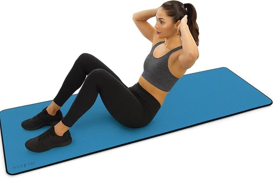 MICRODRY Multi-Purpose Fitness Mat, Cushioned & Non-Slip Foam for Yoga, Pilates, HIIT, Skid-Resistant and Tear-Resistant, 24"x72" with Carry Strap