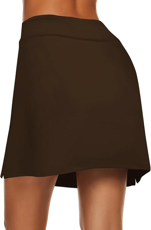 Ekouaer Women's Active Performance Skort Lightweight Skirt for Golf Tennis | Built-in Shorts, A Line, High Waisted, Tummy Control, Pickleball, Running, Workout, Sports, Skorts for Woman