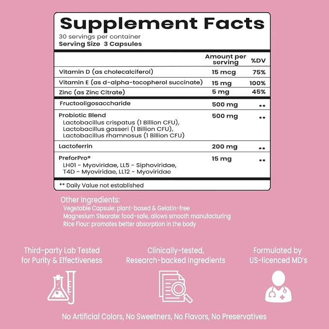 Vitaliboost Soaking Wet™ - Probiotic for Total Vaginal Health & Increased Wetness - 90 Capsules (1 Month Supply)