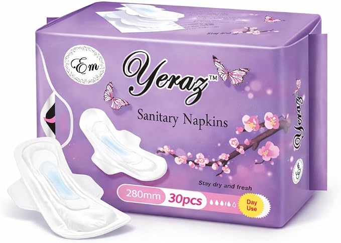 Women Sanitary Pads, Ultra-Thin, Fast Absorbency with Wings, Size 5 pad, Pack of 1,30 Count