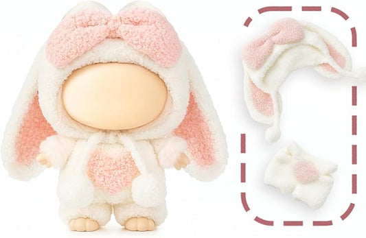 17cm Doll Clothes – Fluffy & Cute Outfits for Designer Dolls | Soft Costumes - Bunny