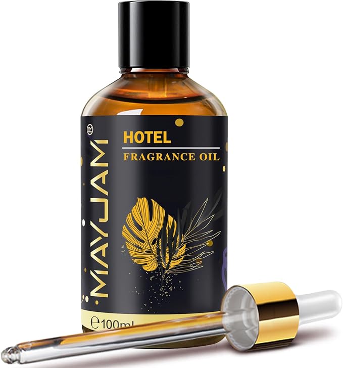 MAYJAM Hotel Fragrance Oil Essential Oils for Diffusers, 3.38FL.OZ | Inspired by Ritz Carlton Hotel, Long Lasting Hotel Diffuser Oil for Soap Candle Making