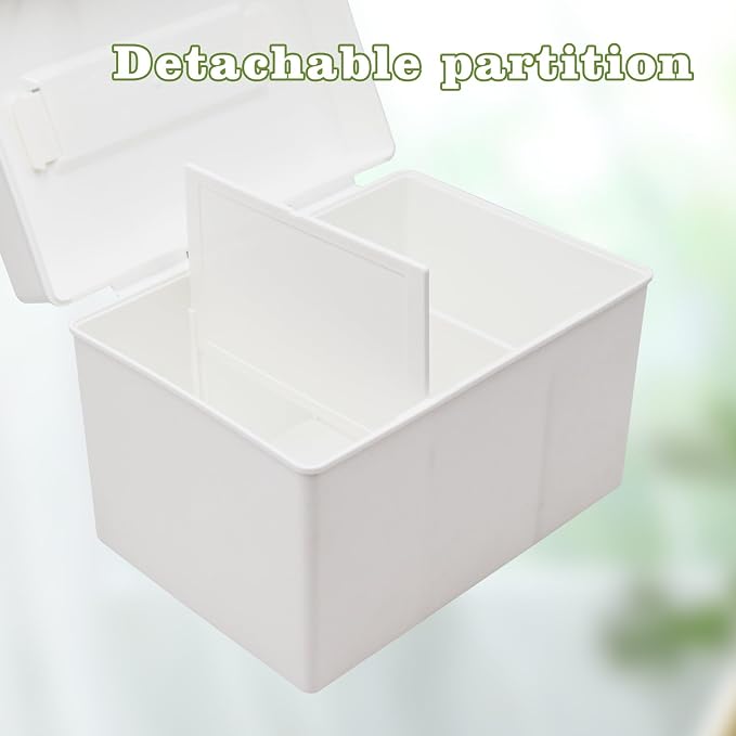 White Plastic Tampon Holder, Bathroom Organizer with Handle, Feminine Product Organizer, Tampon Case