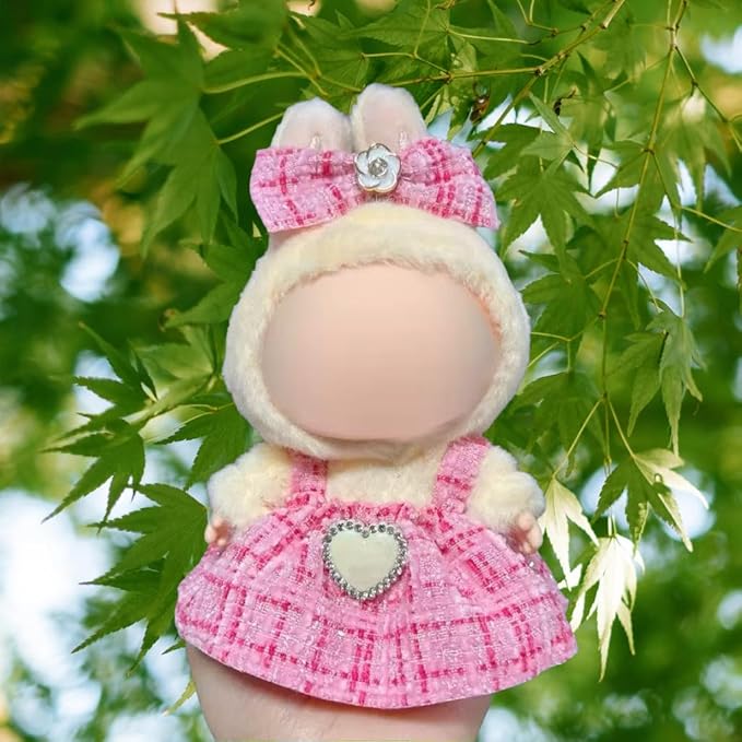 3Pcs-Clothes for Labubu Accessories,, Handcrafted 15cm-17cm for Labubu Clothes Set, Fashions Stylish Luxury Chic Doll Clothes Style Set (NO Doll)