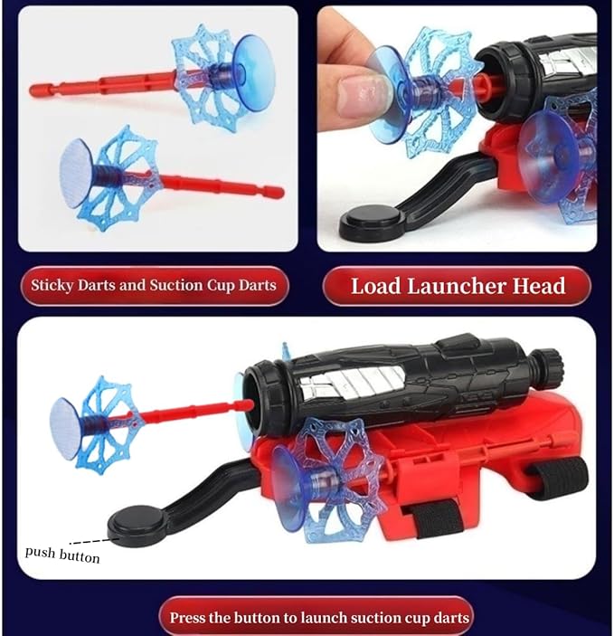 Ronolezety spider toys for boys 4-6，superhero capes for kids and LED Mask - web shooters,Superhero Toy Shooter - Compatible with Superhero Toys