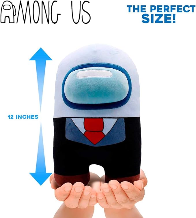 Among Us Mega 12″ Plush White (Tuxedo) – Officially Licensed Oversized Kids & Collector Plush Toy