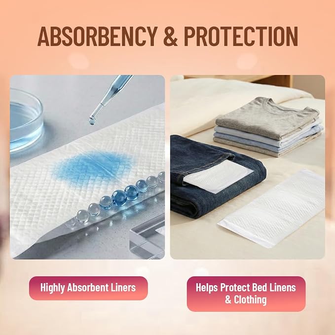 ProCure Panty Liners for Women 7X 17 Inch(Extra Wide) - Bladder Control & Light Absorbency Protection, Adhesive Disposable Liners