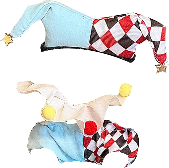 Clown Costume for labubu Dolls (15cm & 17cm Monster Keychain-Macaron/Have a seat/Energy). Clothing Accessories for labubu Clothes. Clownish Outfits for labubu Outfits.