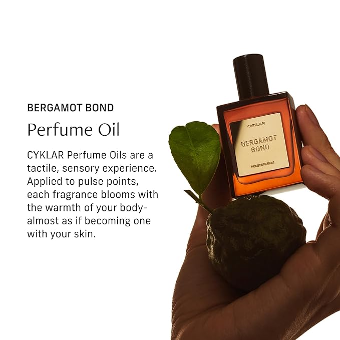 CYKLAR Perfume Oil for Skin – Bergamot Bond Scent – Bright, Zesty & Warm Perfume Fragrance with Bergamot, Verbena & Cashmere Notes – Travel-Friendly 15ml