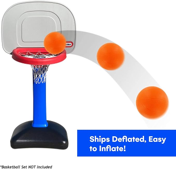 Botabee - Set of 2 Kids Basketball - 6 Inch Mini Rubber Ball for Little Tikes - Toddler Balls for Indoor/Outdoor Play - Ideal Gift Toy for Boys - Lightweight and Soft Replacement Toys (Orange)