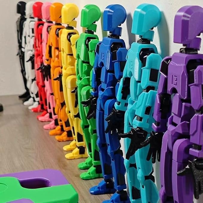 9PCS Assembly Completed T13 Action Figure 3D Printed Multi-Jointed Movable,Lucky 13 Action Figures,Multi-Articular Action Figures,Desktop Decorations,Creative Gifts (9 Colors)