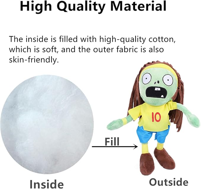 JHESAO 3 PCS Plants and Zombies Plush Zombies Sets Toy Captain Zombie, 1 2 Stuffed Soft Knight Zombie Doll, PVZ Plushies Figure Doll New