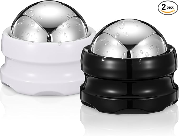 2 Pack Massage Ice Ball Massage Cryo Balls for Muscle Soreness Relief Handheld Therapy and Relax Tool for Plantar Fasciitis Sore Muscles Migraine Injury