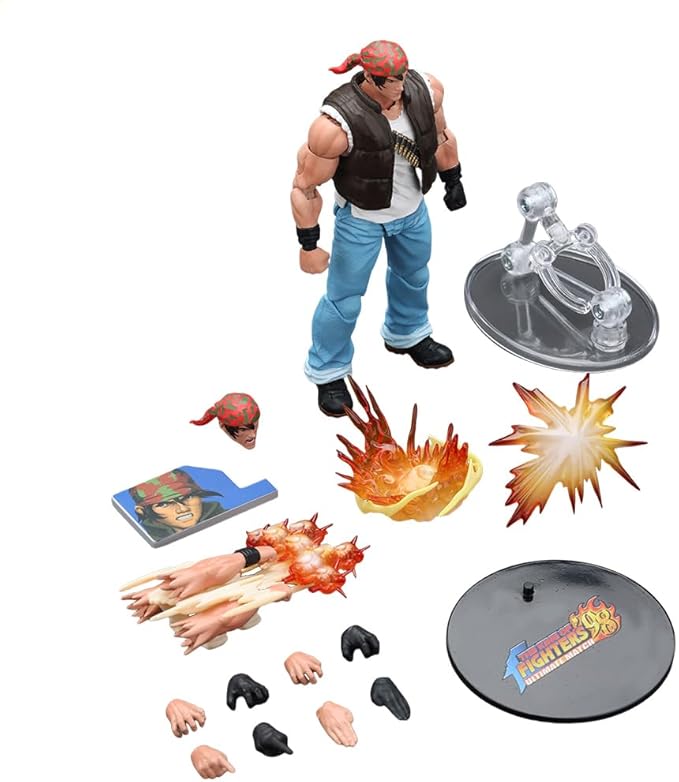 JOYTOY SNK 1/18 Action Figure -KOF'98UM-Ikari Warriors Team-Ralf Jones,9.84",Flexible and Posable Collection Model Birthday Gifts for Kids Age15+ JT01710 Pre Order