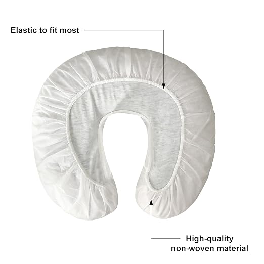 ZMDREAM Pack of 75 Headrest Covers Fitted Disposable Massage Face Rest Cradle Covers White & Black