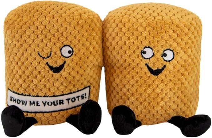 Tater Tot Plushie - Show Me Your Tots! Sassy Tater Tot Potato Plush, Perfect Potato Themed Gift, Food Plush Toy for Gifting