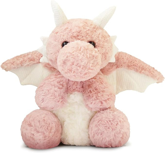 Soft Little Flying Dinosaur Stuffed Plush Pillow, Adorable Pink Dragon Plush Toy and Birthday Present for Kids, Adults and Collectors(Pink/7.9in)