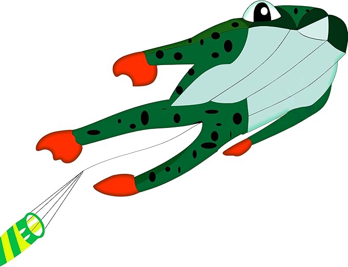 HENGDA KITE 3D Frog Kite for Kids and Adults,Easy to Fly,Excellent Fabric and Structure Design,Huge Frameless Soft Parafoil Giant Kites