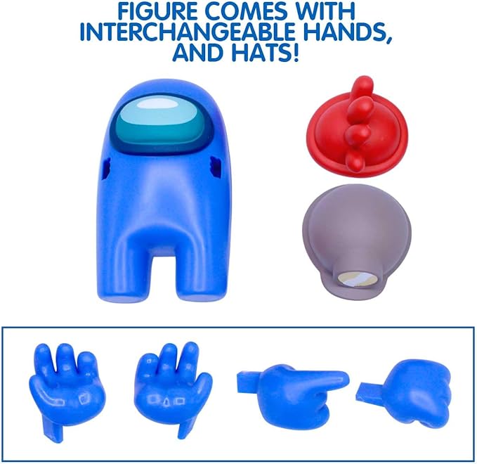 Among Us Collectible Figure – Blue Crewmate with Minor Hat, 7″ Action Figure – Just Toys Series 4