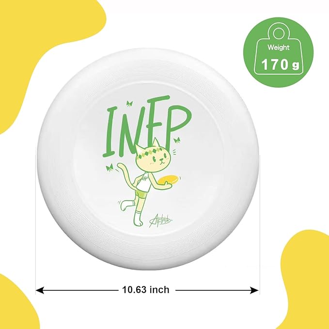 Social Gift & Team Activity Flying Disc, 10.63 Inch MBTI Flyer Disc Lightweight Durable for Outdoor Beach Park Backyard Game - 170g