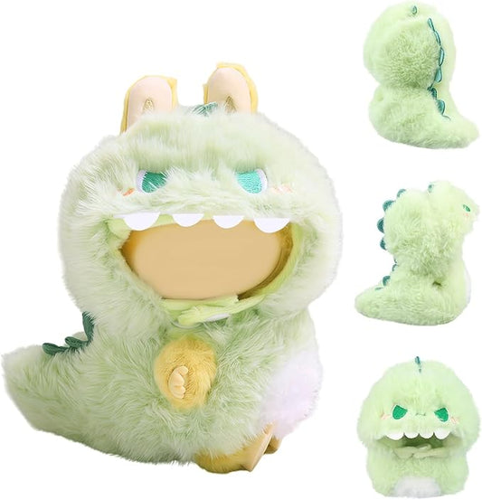 Dinosaur 17cm Doll Clothes for Cute Green Dinosaur Clothes Dress up Animal Style Outfits Exquisite Cute Halloween Doll Outfit Accessories
