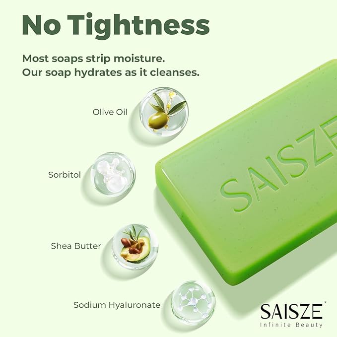 Tea Tree Soap, Handmade Soap Bar for Face and Body, Cold Process, Soothing Hydrating Body Wash for Clear Healthy Skin 8 Ounce