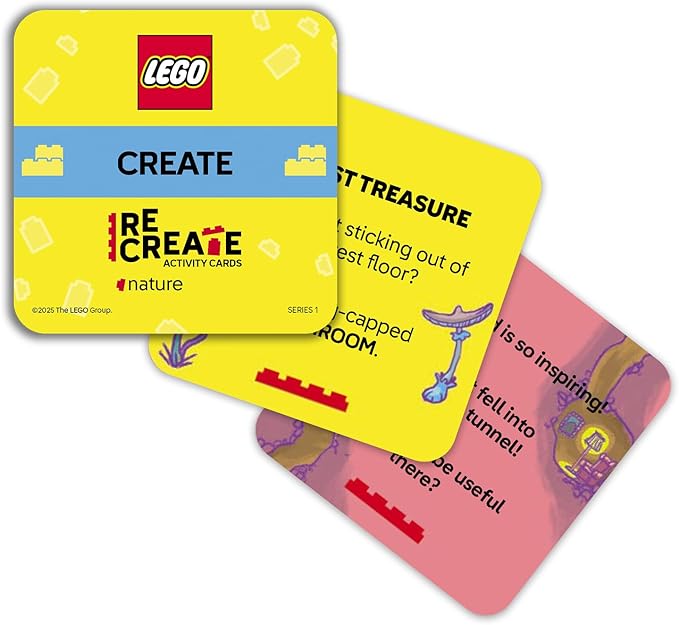 Lego Recreate Activity Cards – Nature | Creative Building Game with 30+ Activity Cards & 25 Lego Elements | Ages 6+